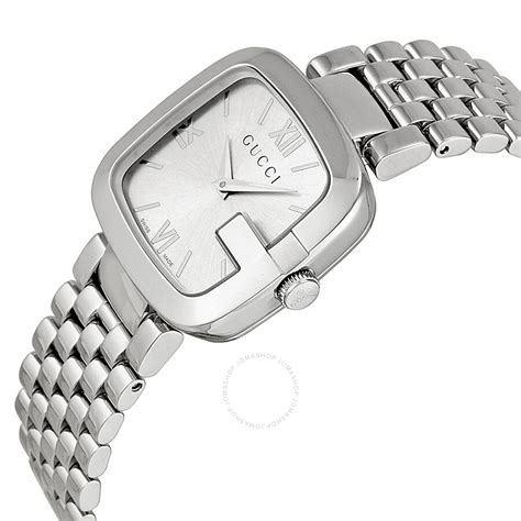 silver gucci women's watch|stainless steel Gucci ladies watches.